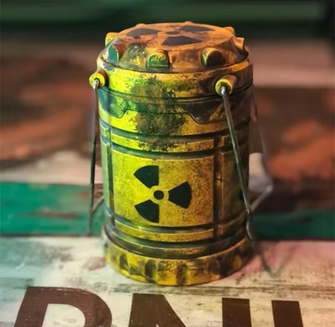 Ночник Радиоактивная капсула Ретро с зеленой подсветкой Желтый (27829503)