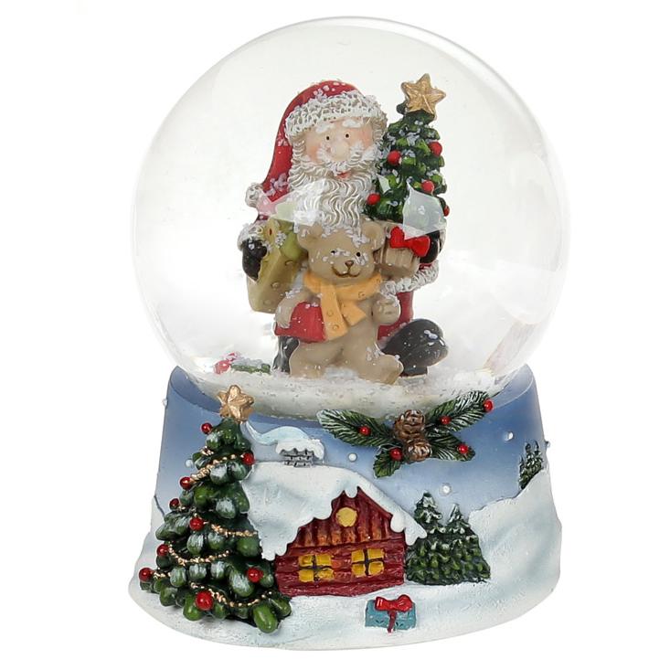 Декоративный водяной шар BonaDi Санта с елкой (559-448)