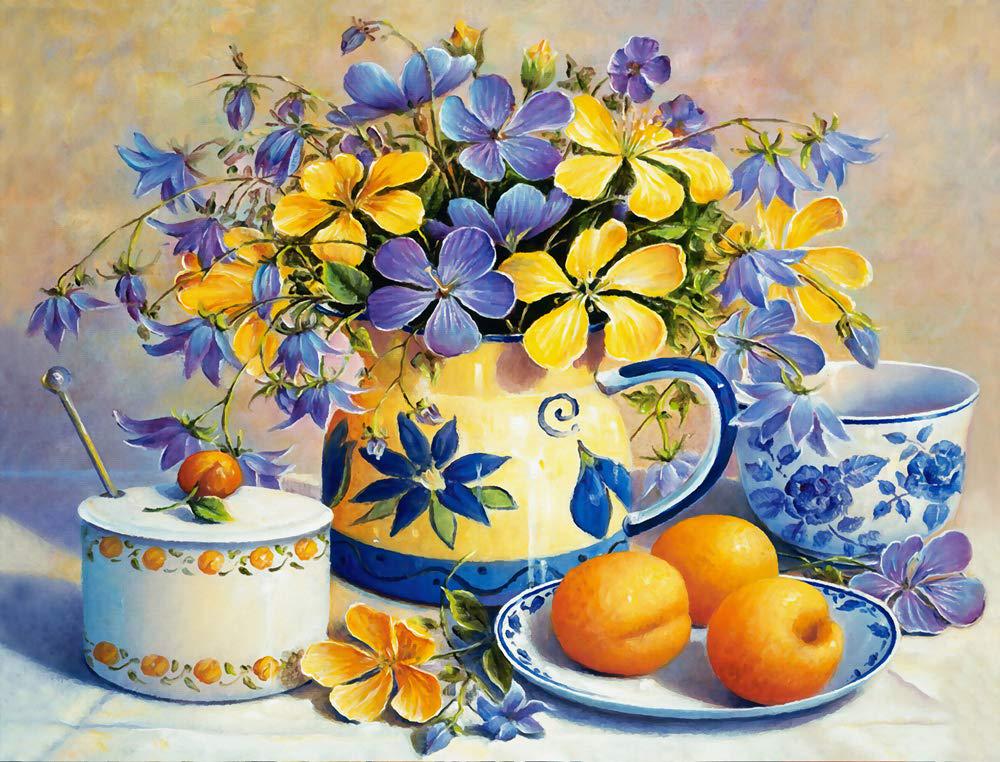 Алмазная мозаика My Art Дачный букет на подрамнике квадратные алмазы 40х50 см (ТН918)