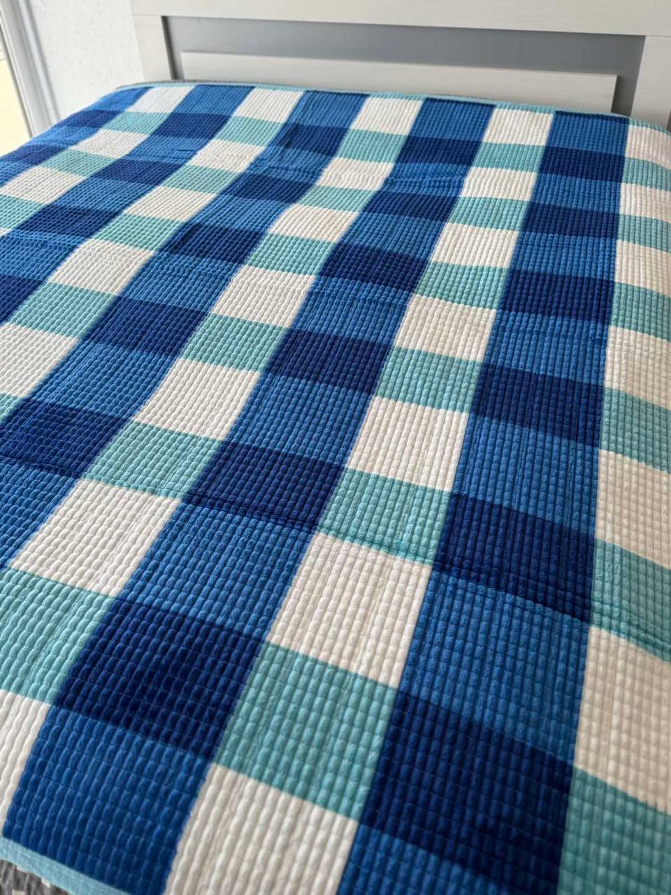 Покривало велюрове 200х230 см Синій (Д-al-klit-004) - фото 1 Покривало велюрове 200х230 см Синій (Д-al-klit-004) - фото 1