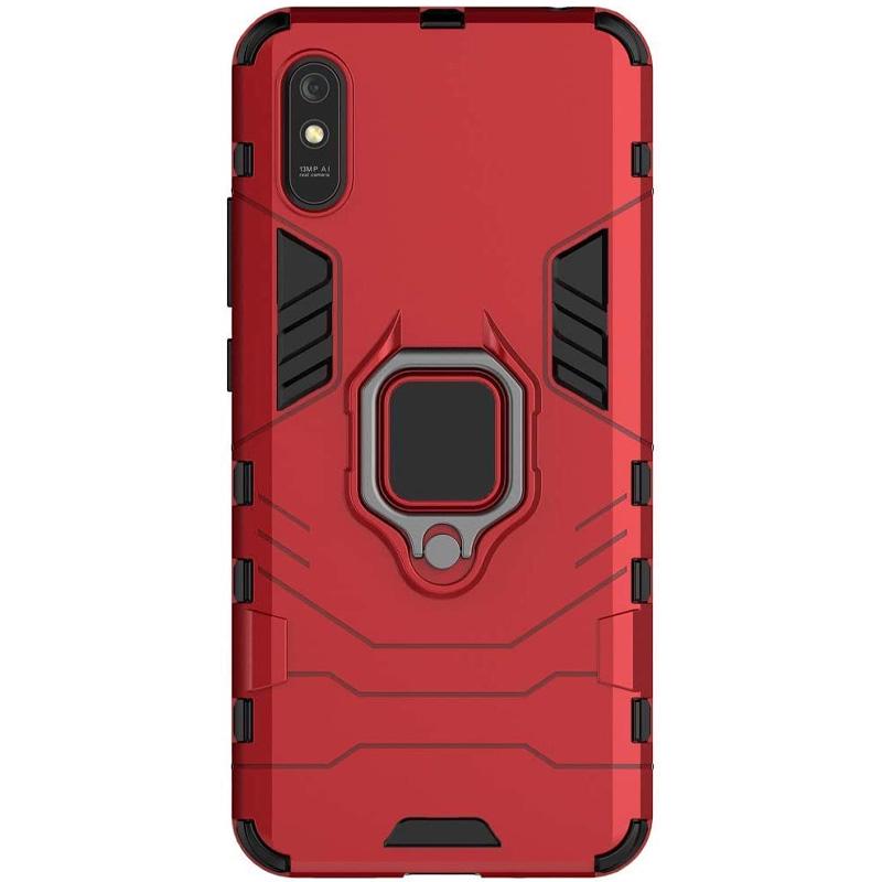 Ударопрочный чехол Transformer Ring for Magnet для Xiaomi Redmi 9A Красный/Dante Red - фото 2