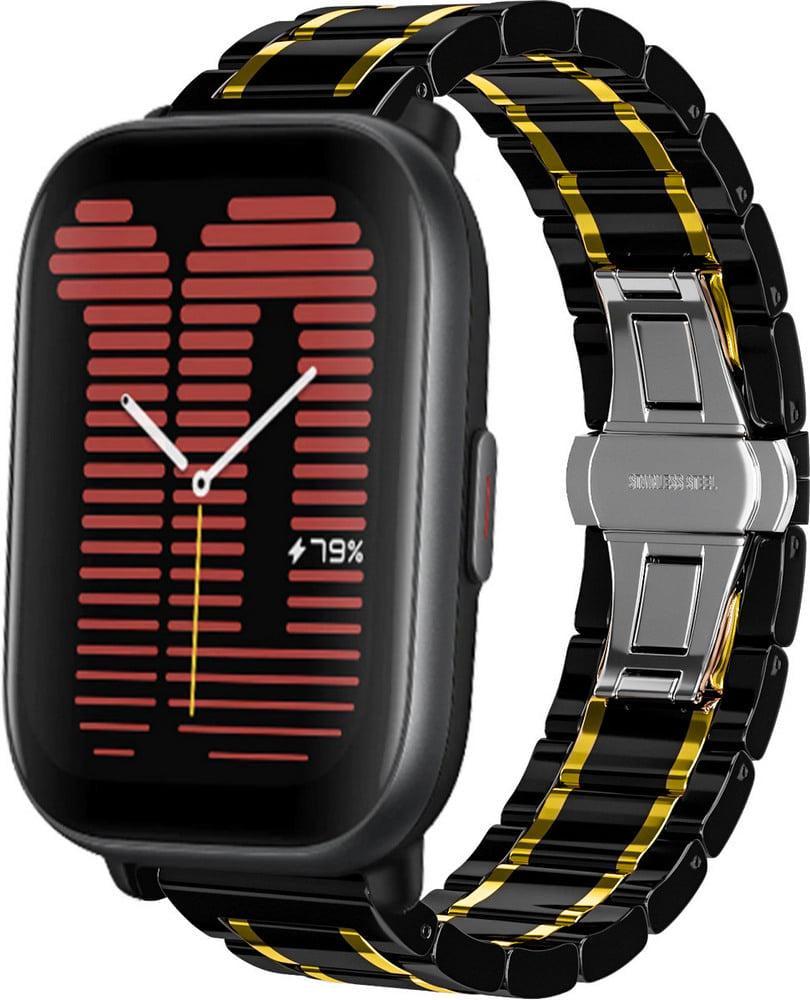 Ремешок керамический Ceramo для Amazfit Active Black Gold (38391-02)