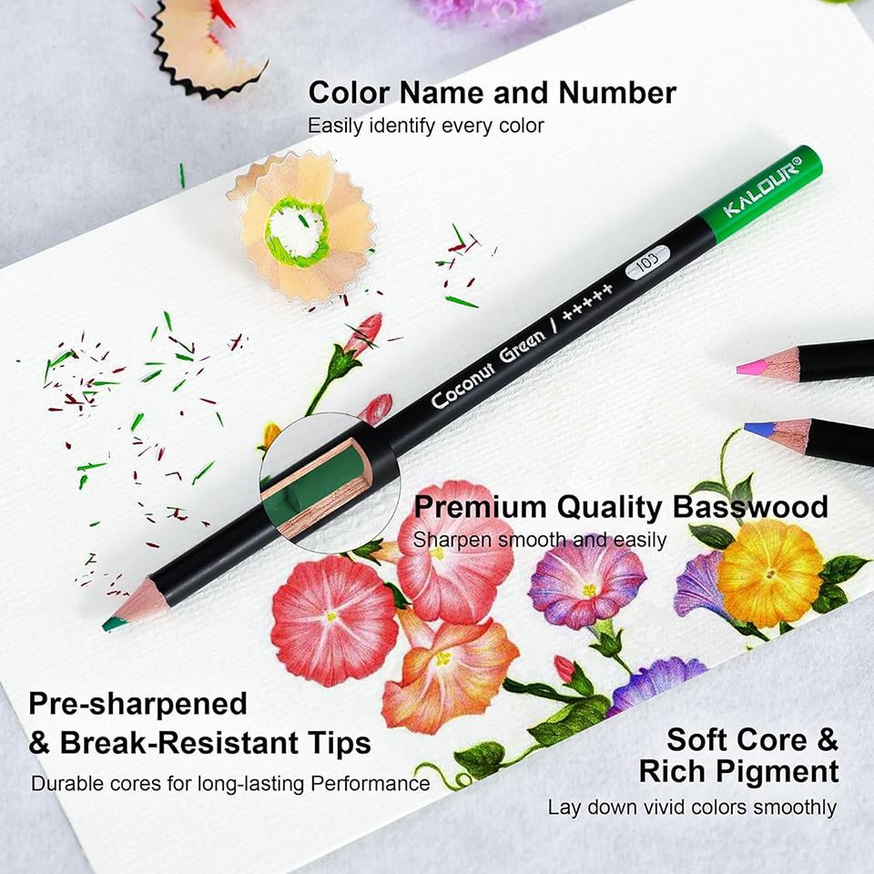 Набір кольорових олівців KALOUR із грифелем на восковій основі 72 кольори (YW-PCC072) - фото 8 Набір кольорових олівців KALOUR із грифелем на восковій основі 72 кольори (YW-PCC072) - фото 8