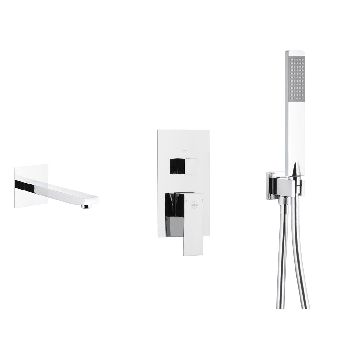 Смеситель для ванны KFA Armatura Logan скрытого монтажа Хром глянцевый (5139-401-00)