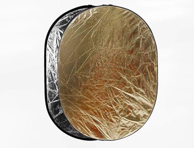 Отражатель 60x90 см 2в1 для фото рефлектор Серебристый/Золотой