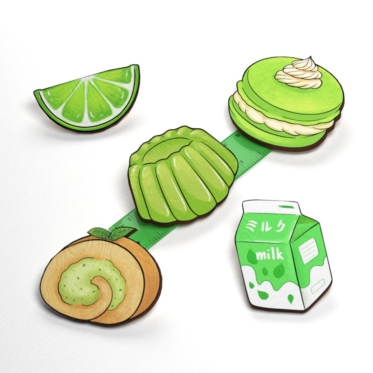 Набор значков Lex Altern Зеленая еда из дерева 5 шт. - фото 2 Набор значков Lex Altern Зеленая еда из дерева 5 шт. - фото 2