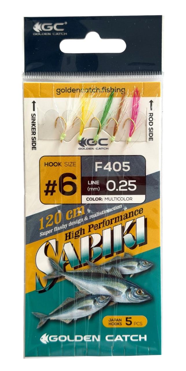 Самодур GOLDEN CATCH SABIKI F405 № 6 5 гачків Multicolor (3090707638)