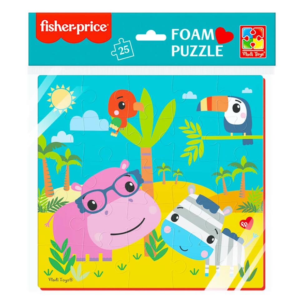 Пазли м'які Бегемот та зебра Vladi Toys VT1109-04 25 елементів
