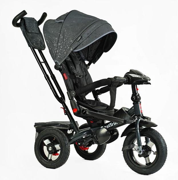 Детский велосипед трехколесный Best Trike с родительской ручкой/музыкальной панелью/надувными колесами Черный (25331823) Детский велосипед трехколесный Best Trike с родительской ручкой/музыкальной панелью/надувными колесами Черный (25331823)