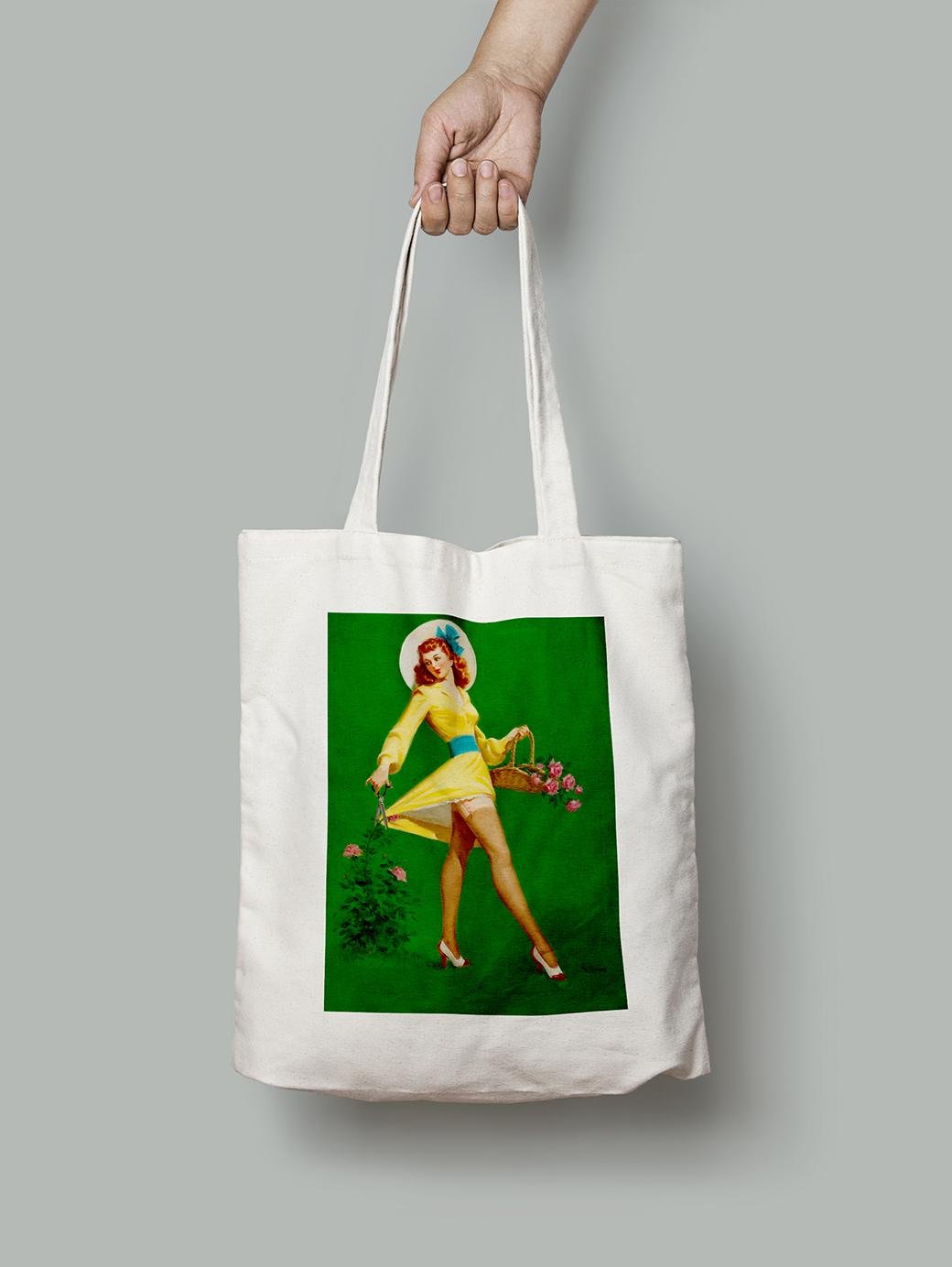 Эко-сумка Зацепилась за куст роз. Арт Фрам шопер (pin_up1725007_Bag)