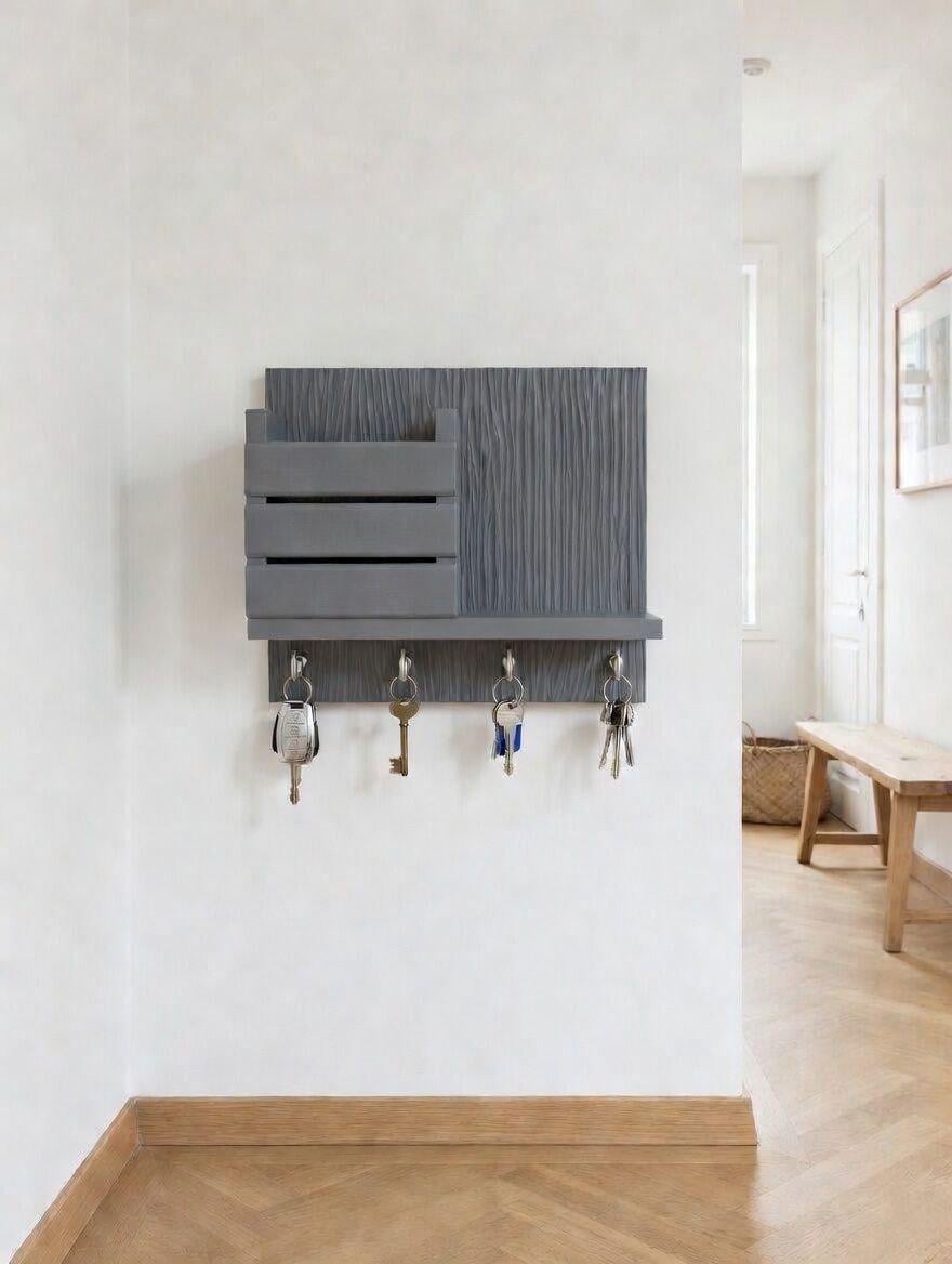 Ключница настенная брашированное дерево 30 см (33075482) Ключница настенная брашированное дерево 30 см (33075482)