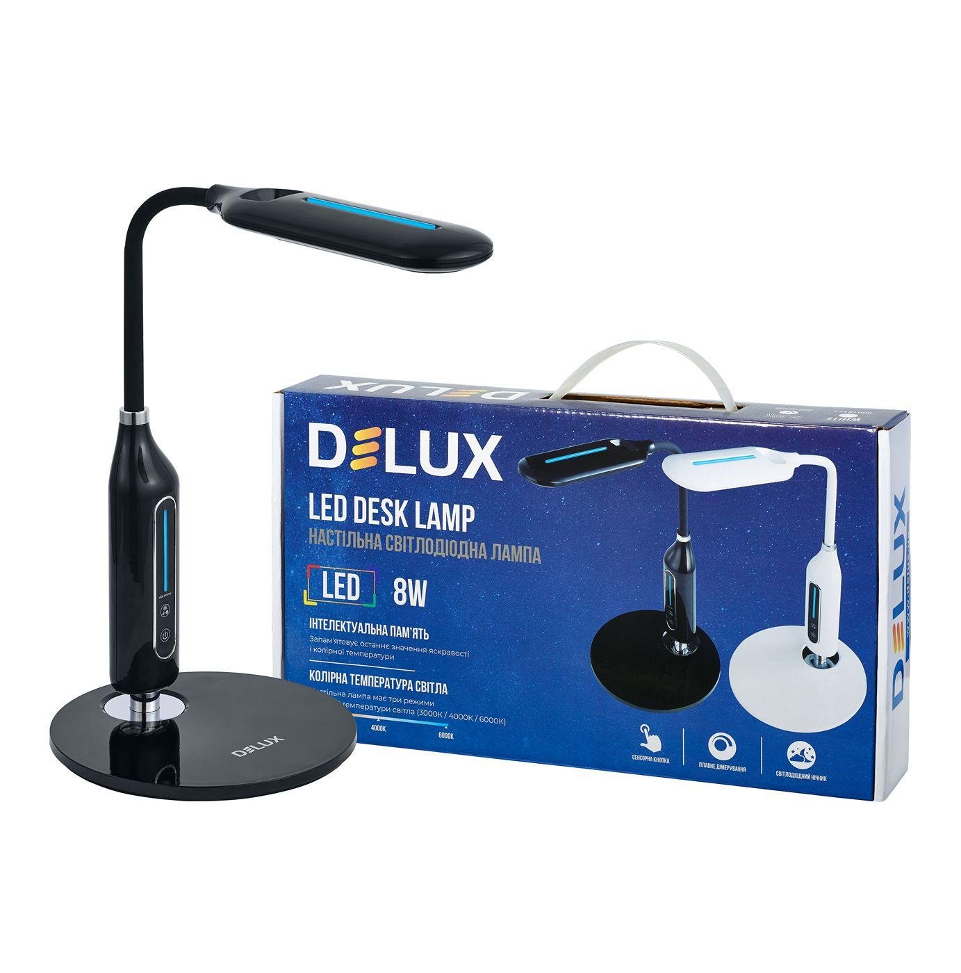 Настільна лампа LED Delux TF-510 8 Вт Чорний (18907)