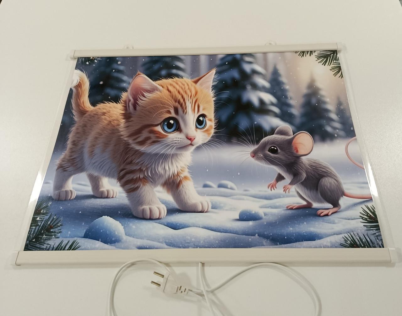 Инфракрасный обогреватель-картина Котик настенный пленочный 240 Вт (wkr-10030) - фото 3 Инфракрасный обогреватель-картина Котик настенный пленочный 240 Вт (wkr-10030) - фото 3