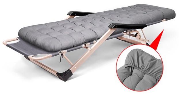 Шезлонг Homart с матрасом ZGC-010 120 кг Серый (9869) - фото 7