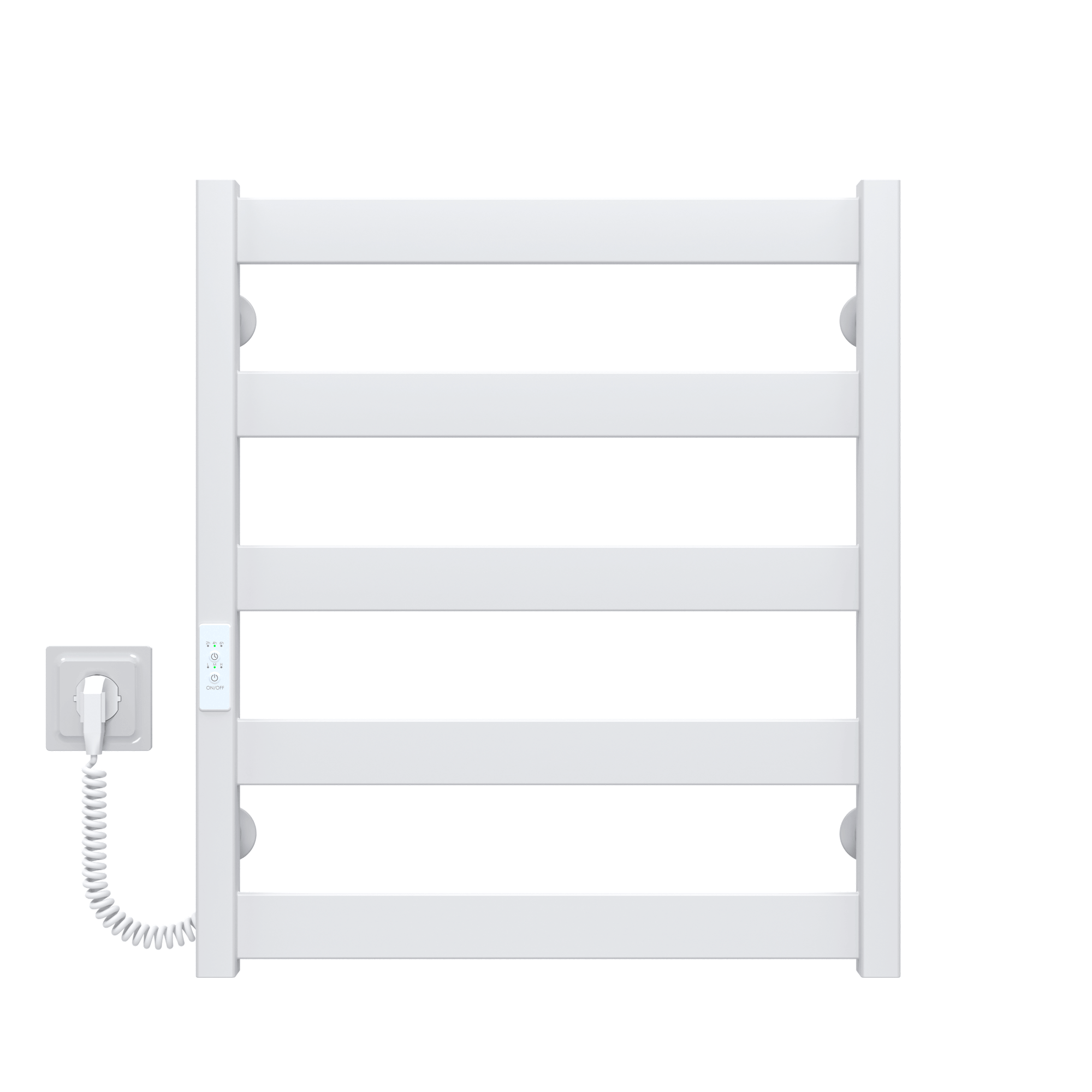 Полотенцесушитель электрический Deffi Silvia П5 WD04 левое подключение нержавеющая сталь 500х600 E мм Белый (A.SV.60.50.5.E.W.L.4)