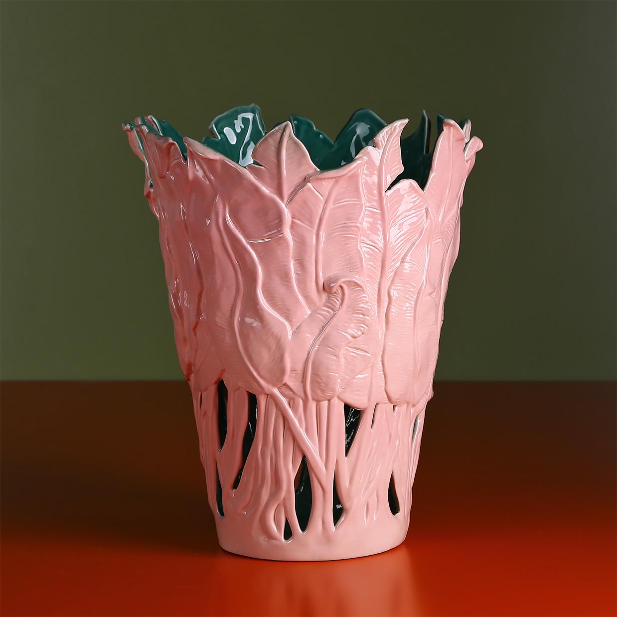 Ваза для цветов Lorashen Botanical touch керамика Розовый (9647)