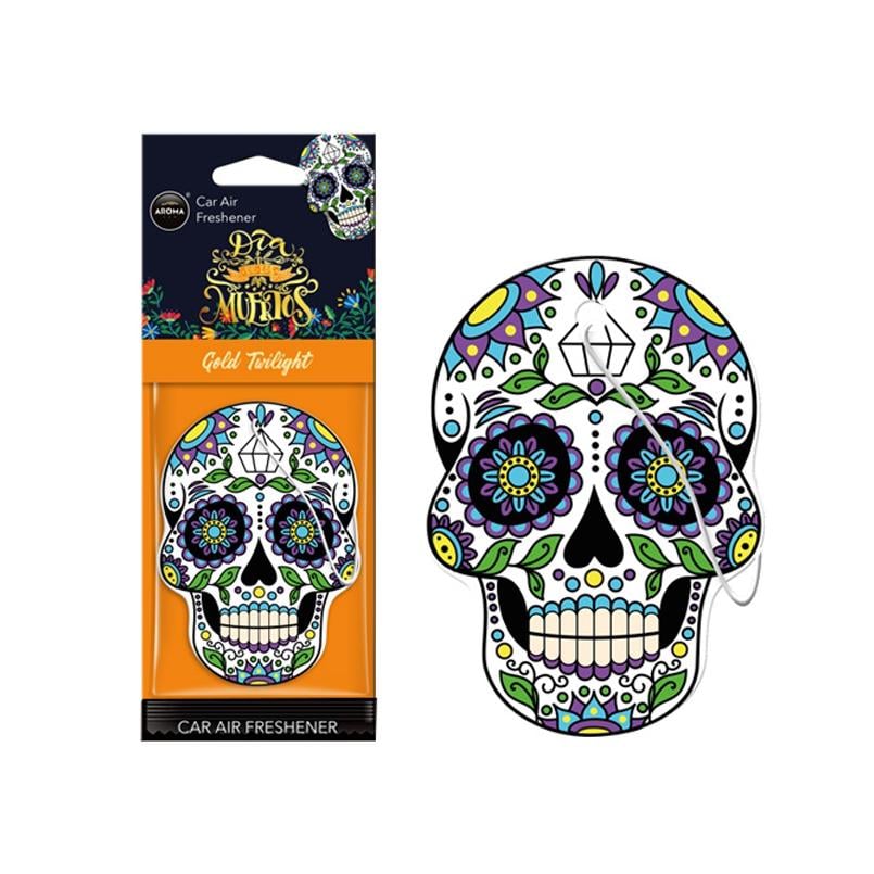 Ароматизатор Aroma Car Cellulose Dia De Los Muertos Gold Tatoo (83117)