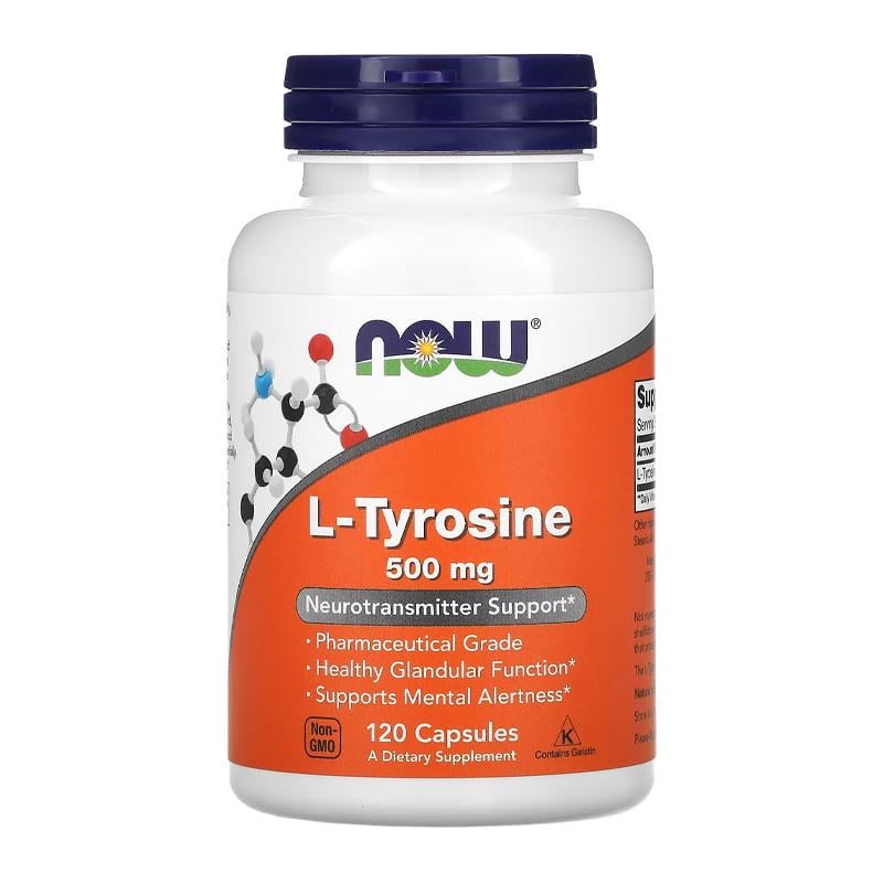 Тирозин NOW L-Tyrosine 500 мг 120 капс. (07713-01) Тирозин NOW L-Tyrosine 500 мг 120 капс. (07713-01)