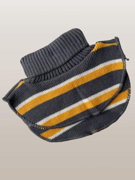 Манишка детская вязаная Kids 1X4315 Полоски one size Серый