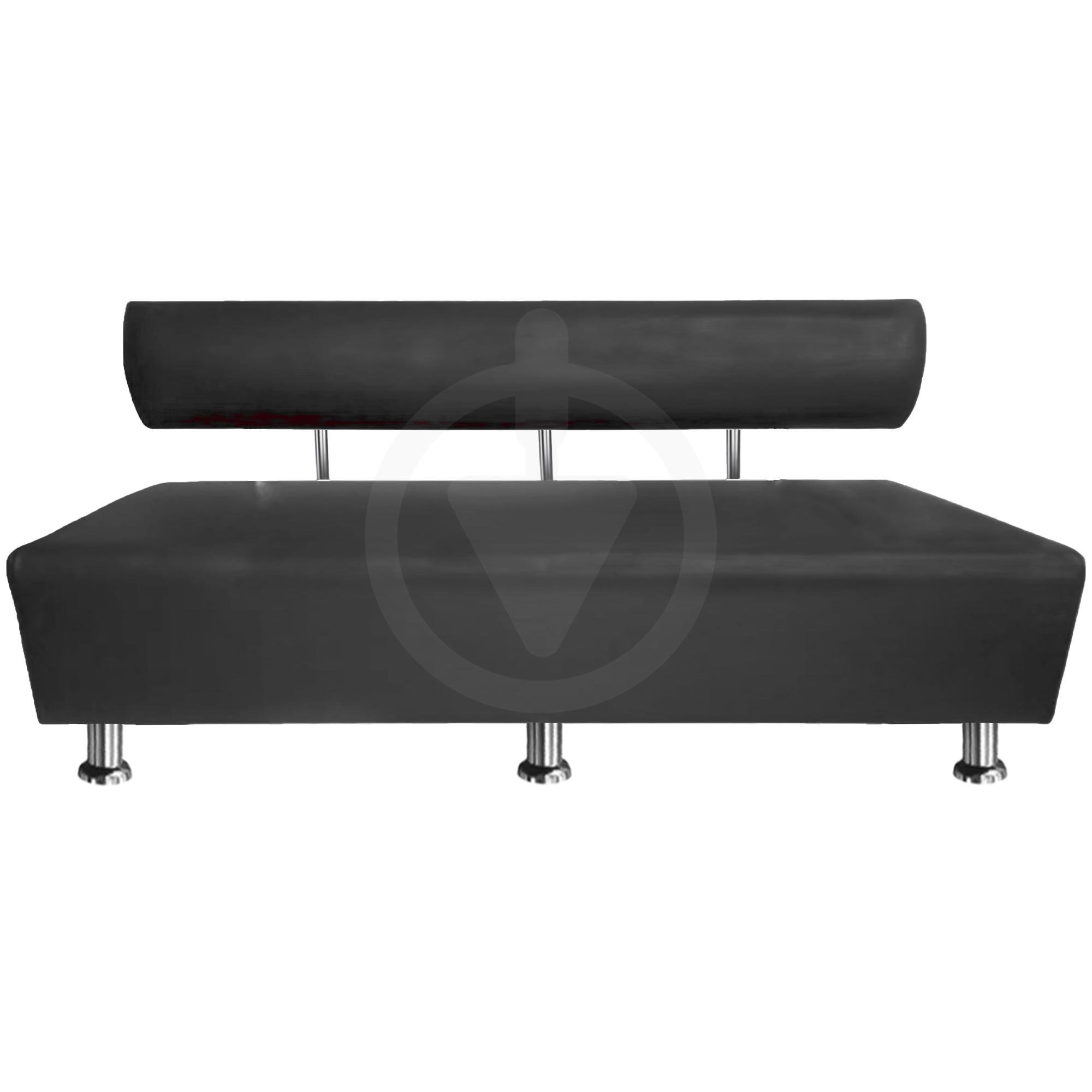 Диван офисный AVVS для ожидания/приемной 200 см с ножками 14 см Темно-серый (rovna-75x200-dgr) - фото 1