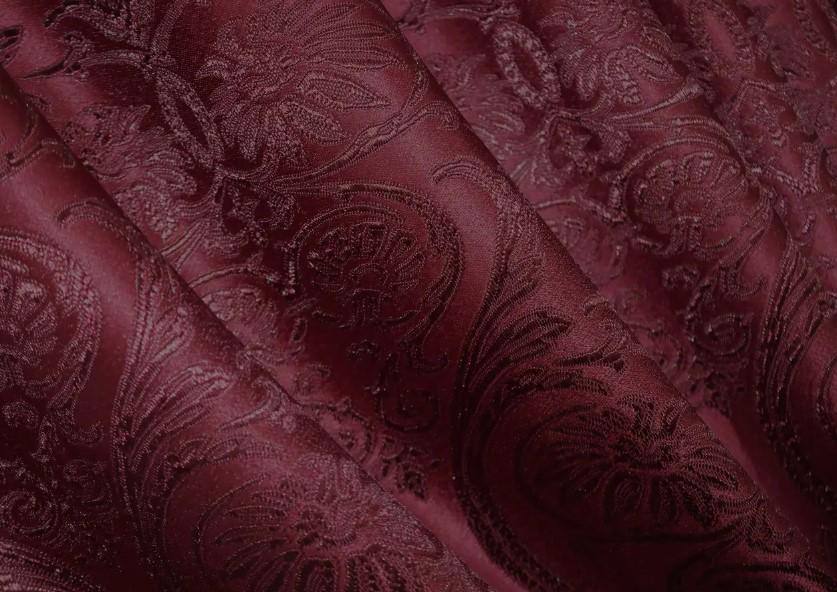 Комплект штор з жакарду 1,5х2,7 м 2 шт. Бордовий (1455ш) - фото 5