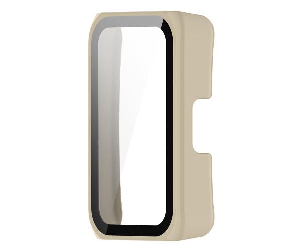 Чехол с защитным стеклом Protective Cover with Glass для Huawei Band 6/7 Бежевый Чехол с защитным стеклом Protective Cover with Glass для Huawei Band 6/7 Бежевый