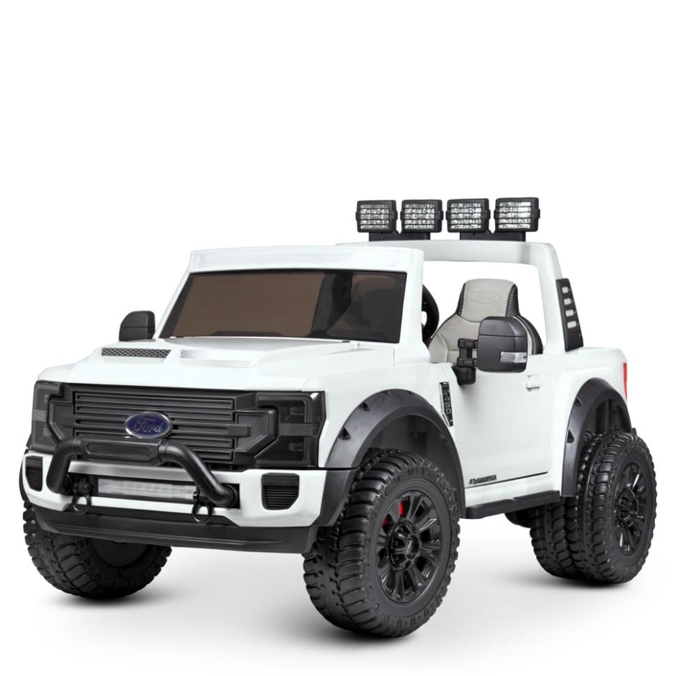 Детский электромобиль Bambi Ford до 60 кг с пультом двухцветный Белый (DE-169-E-26)