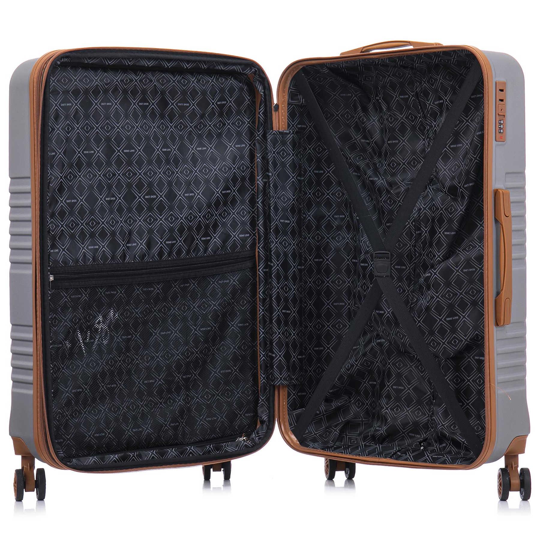 Чемодан SEMI LINE 24" M Light Grey (T5849-2) - фото 6