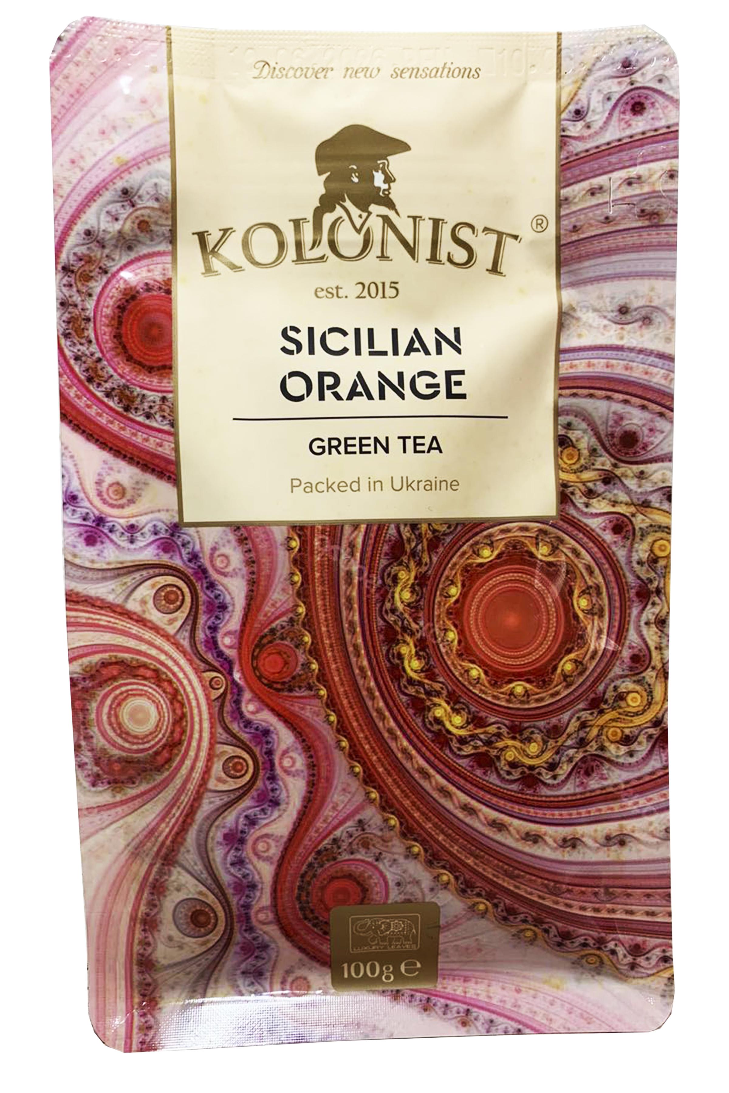 Чай зелений Kolonist Сицилійський апельсин 100 г (58494) - фото 3 Чай зелений Kolonist Сицилійський апельсин 100 г (58494) - фото 3