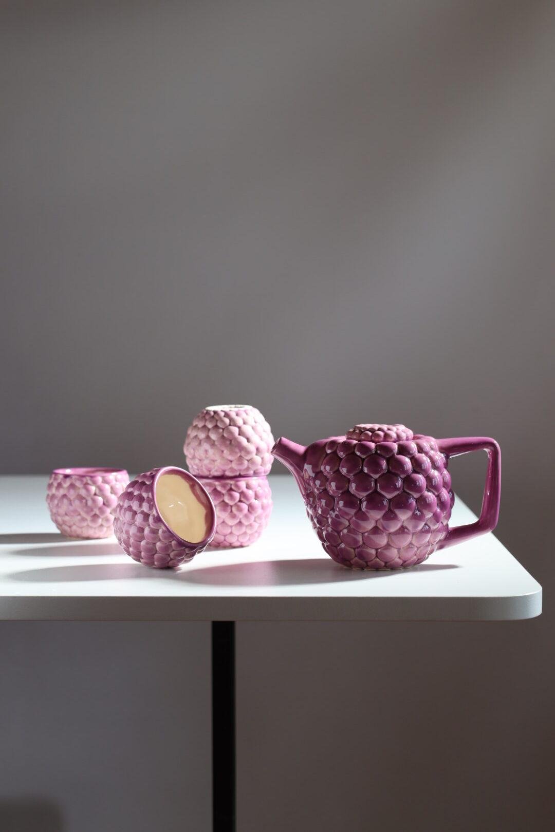 Набор для чайной церемонии Фиолетовый ягодный ручной работы (TS-23)