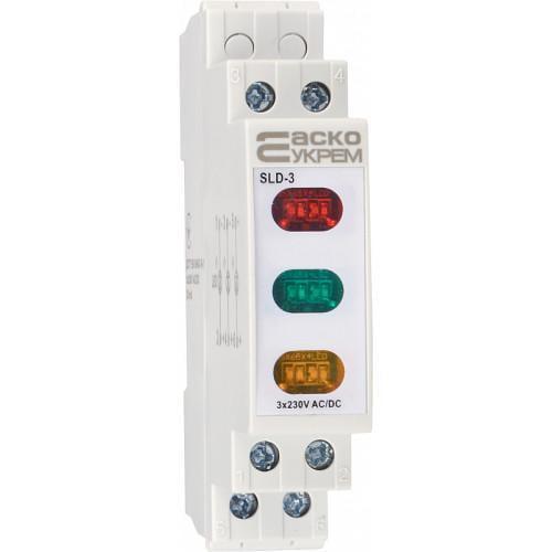 Индикатор сигнальный модульный АСКО-УКРЕМ 230V AC/DC SLD-3 (00000055245)