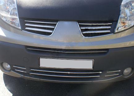 Накладки на нижнюю решетку Omsa Line для Nissan Primastar 2002-2014 гг. Хром