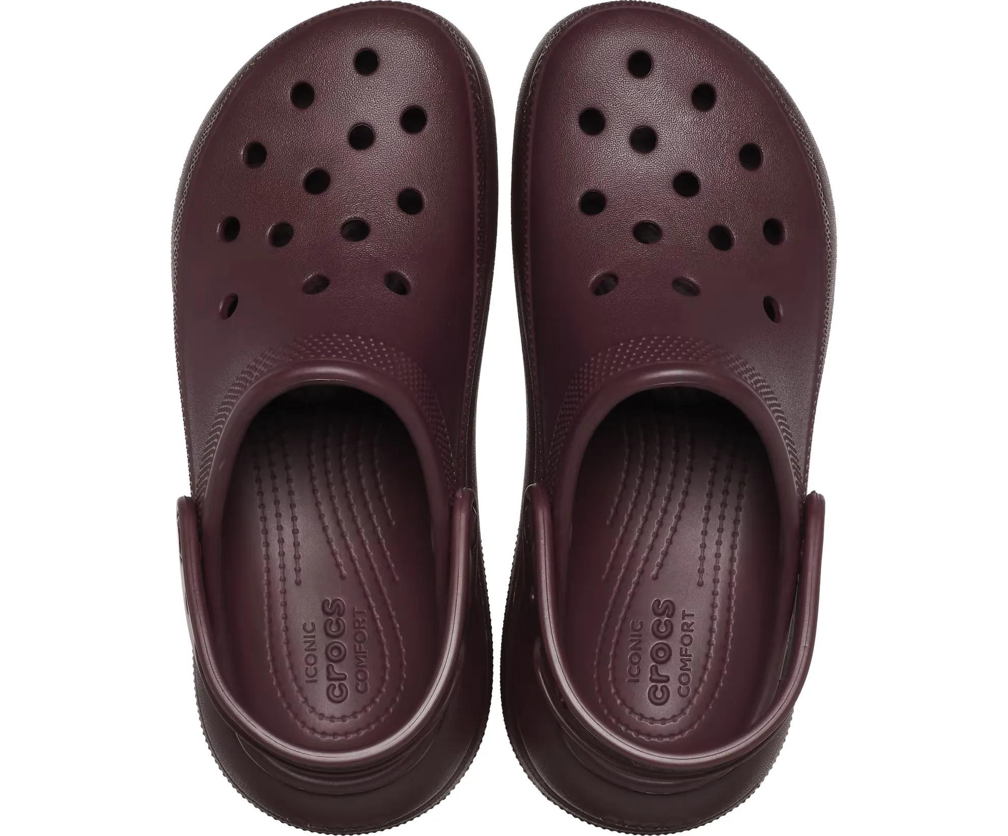 Сабо женские Crocs Classic Crush Clog M5W7 р. 37 24 см Dark Cherry (207521) - фото 4