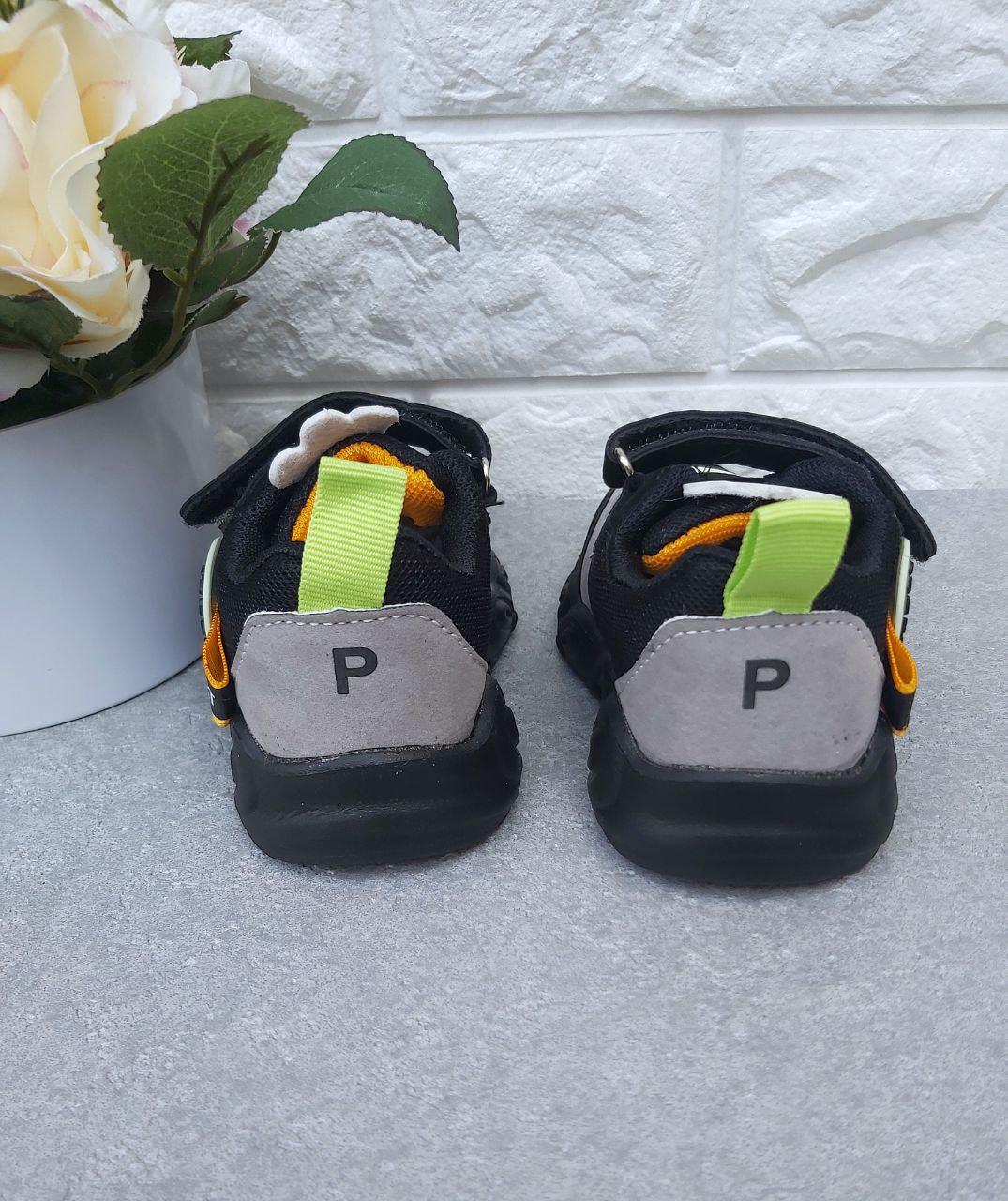 Кросівки для хлопчика 1007 р. 19 12,5 см Сіро-чорний (1007) - фото 3