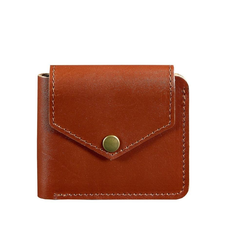 Портмоне шкіряне BlankNote 4.2 на кнопці Світло-коричневий (A-026612)