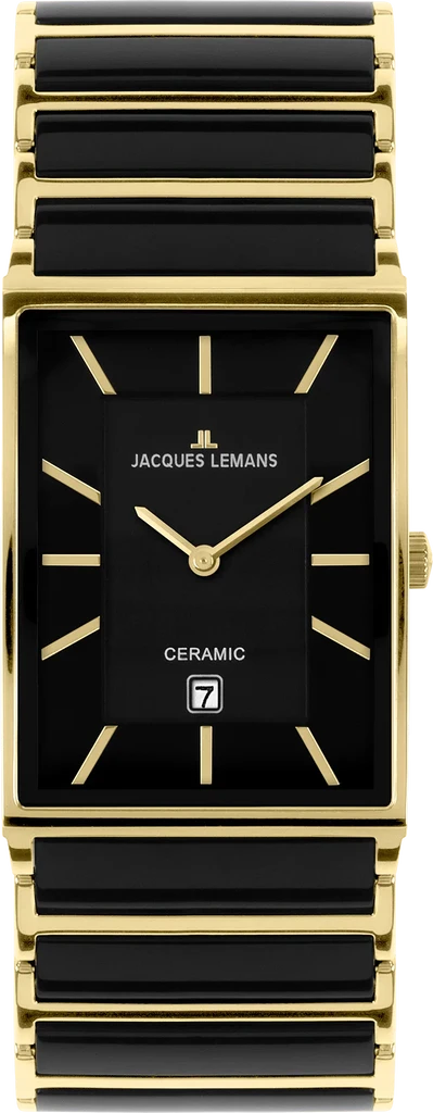 Наручные часы мужские Jacques Lemans York 1-1593.1G со стальным корпусом/сапфировым стеклом WR 50 м и черным циферблатом Наручные часы мужские Jacques Lemans York 1-1593.1G со стальным корпусом/сапфировым стеклом WR 50 м и черным циферблатом