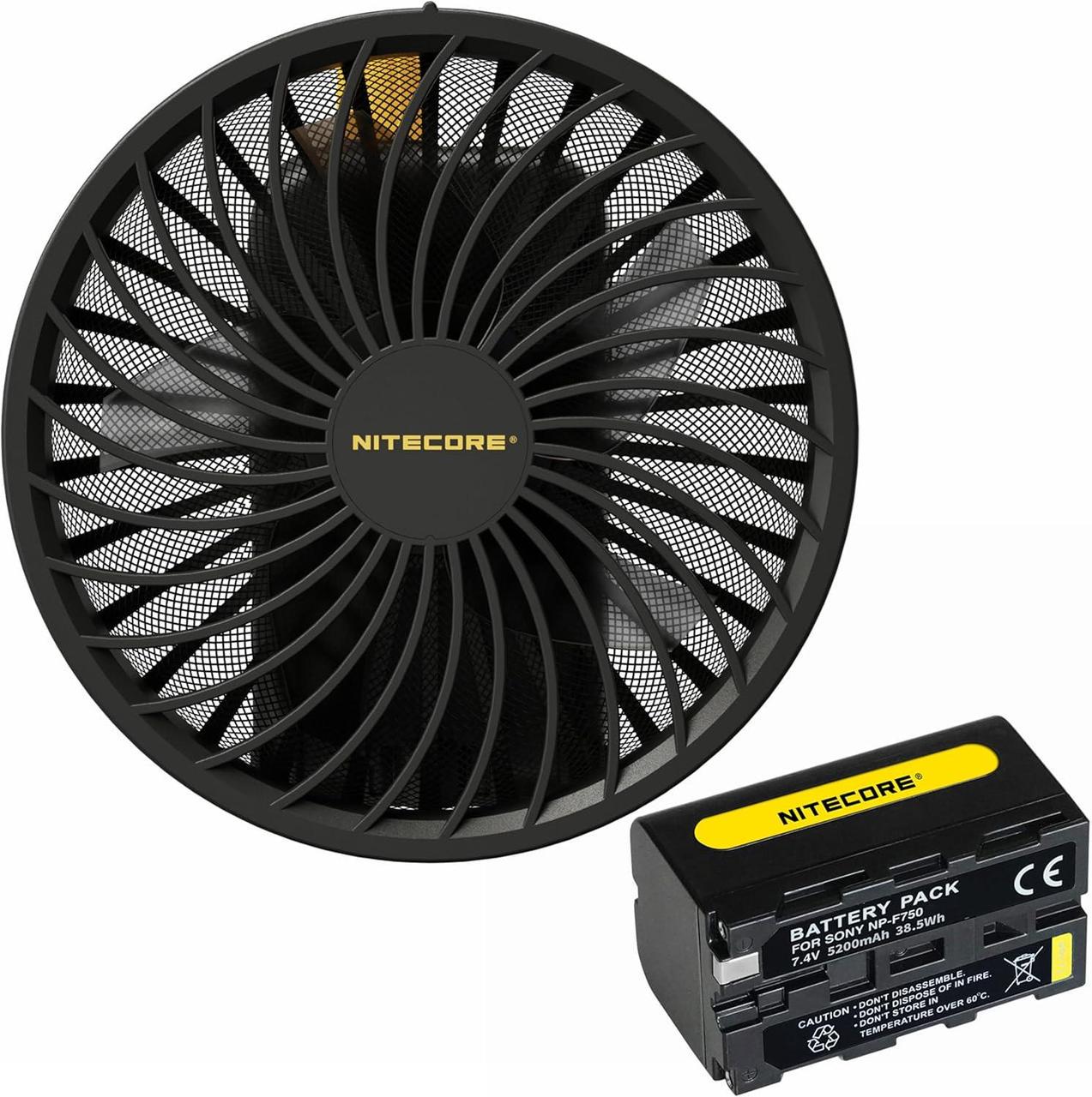 Вентилятор для фотостудії Nitecore CW10 NP-F750 Handle з акумулятором (2687394417)