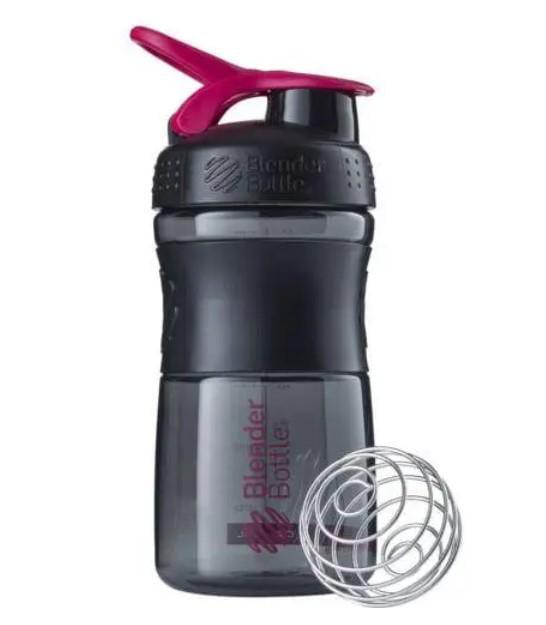 Шейкер спортивный Blender Bottle SportMixer Flip 20 oz/590 мл Black/Pink (SM 20oz Black/Pink)
