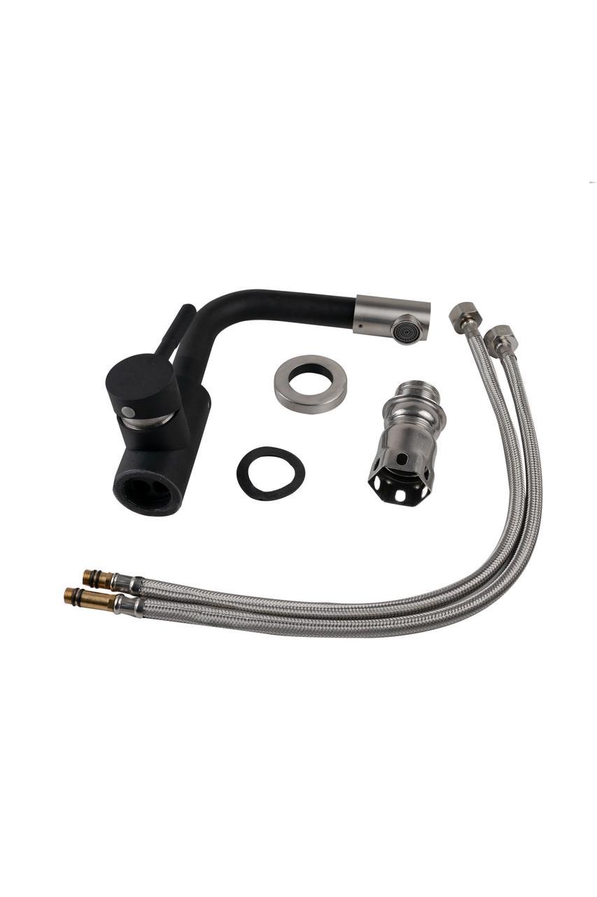 Змішувач Germece для гранітної мийки Чорний (8530) - фото 2