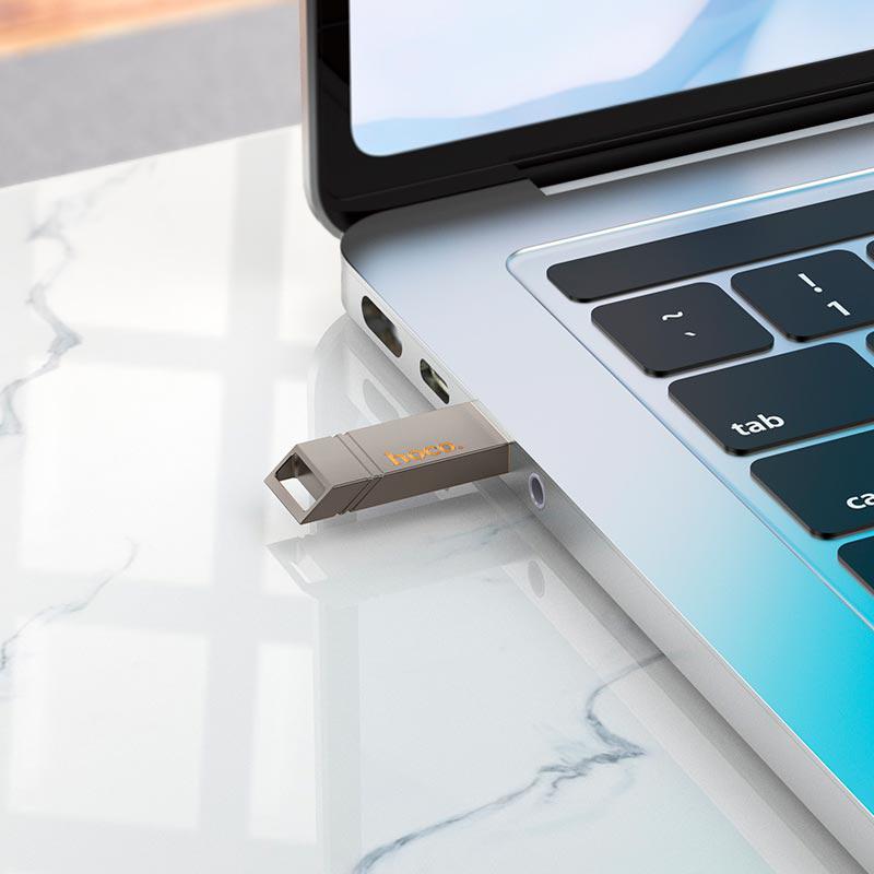 Флеш-пам'ять USB Hoco UD13 64 Гб USB 3.2 Grey (17538) - фото 5 Флеш-пам'ять USB Hoco UD13 64 Гб USB 3.2 Grey (17538) - фото 5