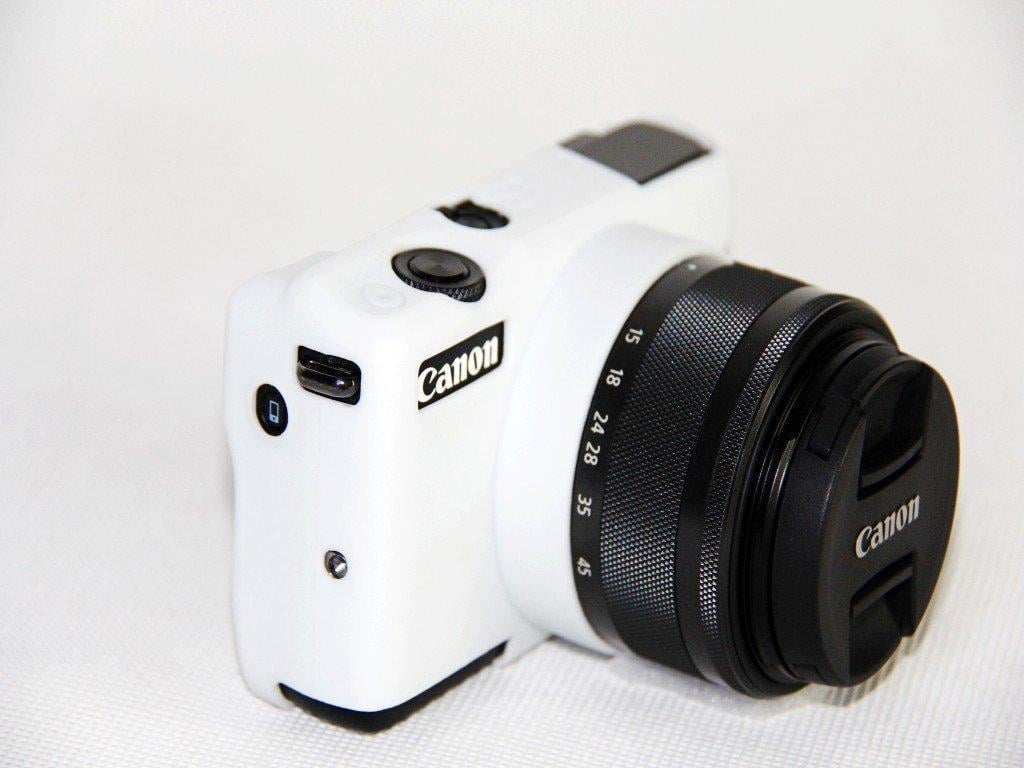 Чехол защитный силиконовый для фотоаппаратов Canon EOS M10 Белый