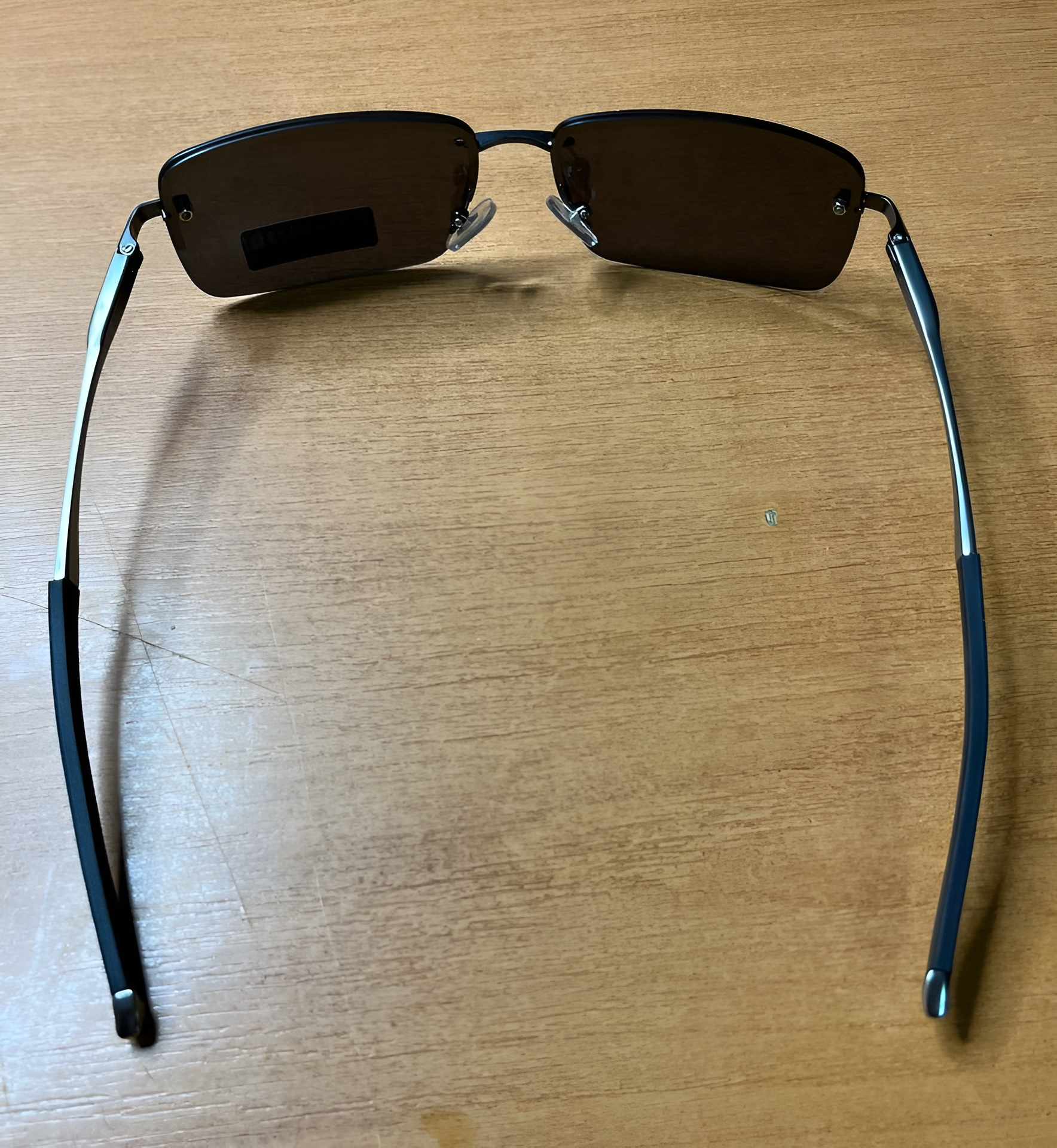 Солнцезащитные очки мужские поляризационные антибликовые квадратные дымчатые линзы Темно-серый (a205739e) - фото 5