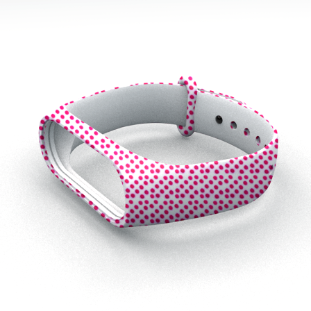 Ремешок для фитнес браслета Xiaomi Mi Band 3 4 Point Pink