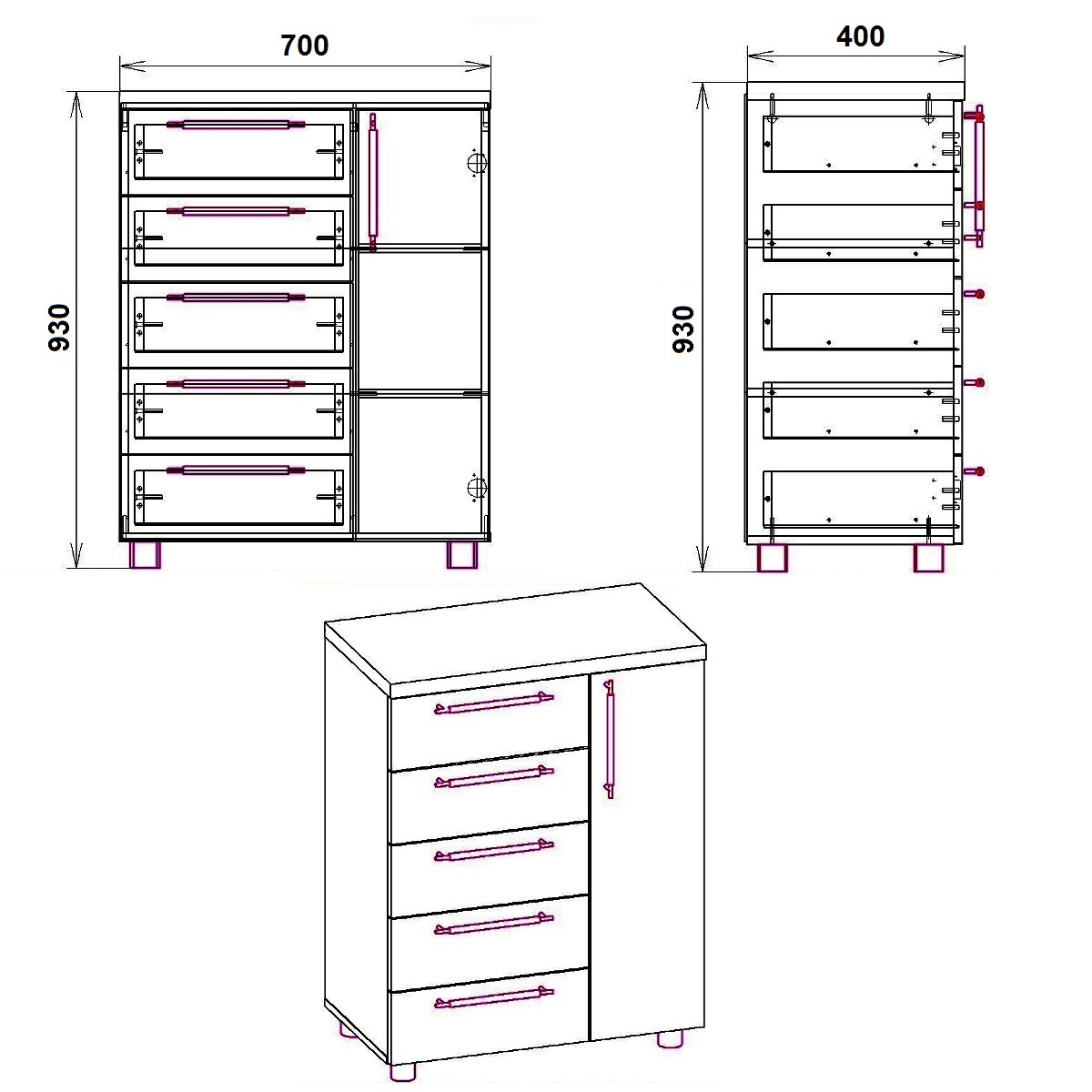 Комод Компанит Тумба-1 МГ-2 Орех Экко (60c7350d56ed397aa71051fd) - фото 2 Комод Компанит Тумба-1 МГ-2 Орех Экко (60c7350d56ed397aa71051fd) - фото 2