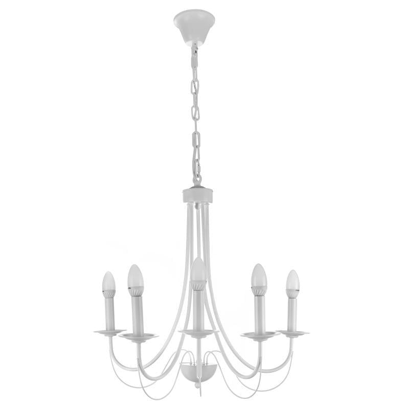 Люстра подвесная свеча Brille BKL-590S/5 E14 WH