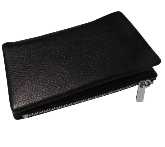 Кошелек из натуральной кожи на магните Genuine 0811 Черный (1735509745)