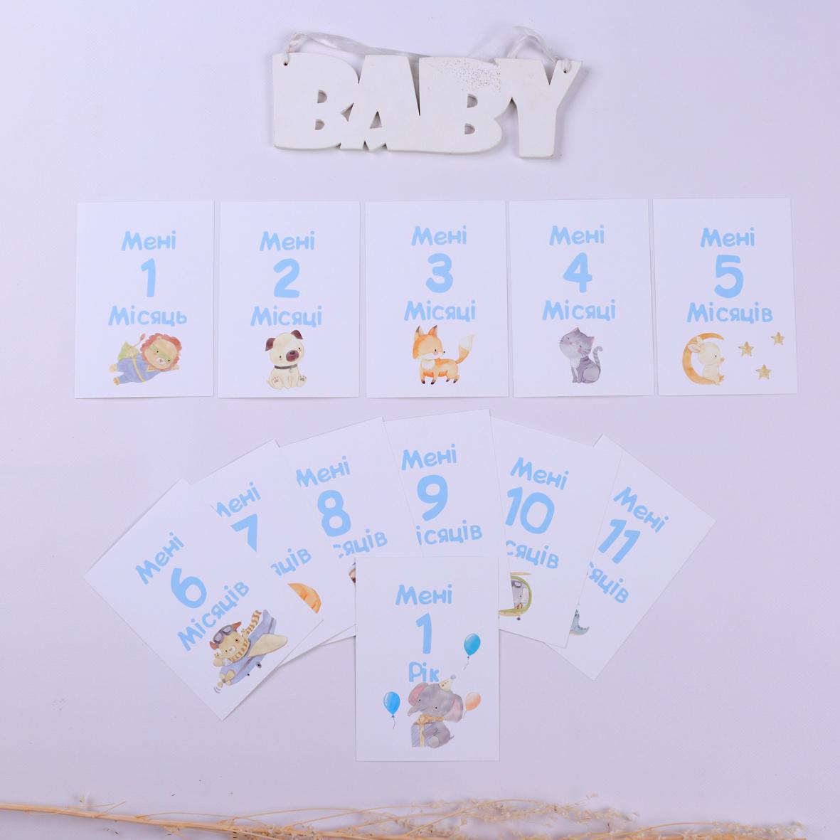 Картки для фотосесії малюків для хлопчика (fotobook-0061)