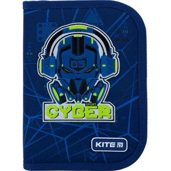 Шкільний пенал Kite K22-622H-8 Cyber 1 відділення 2 відвороти (61697) (4063276061478)