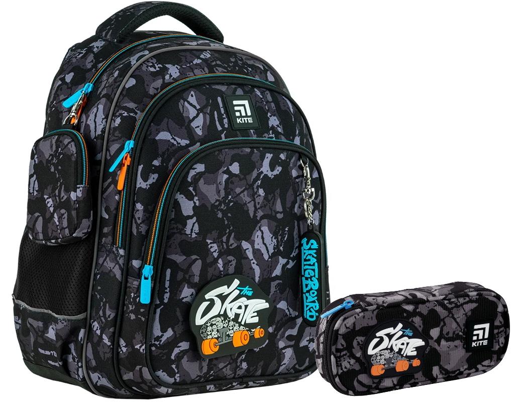 Рюкзак школьный Kite Education Skate с пеналом ортопедический (202765)