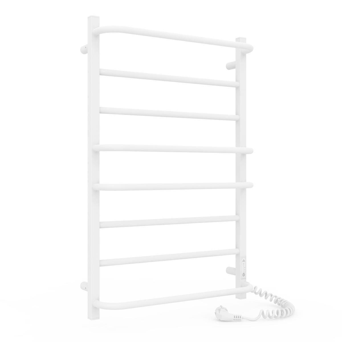 Полотенцесушитель электрический для ванной Laris Зебра Комфорт ЧФ8 500х800 мм из стали Белый (147-127-77700095)